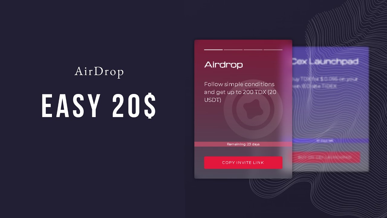 AirDrop від TIDEX | Топова роздача на 20$ | Біржа TIDEX| Роздача на 2млн $