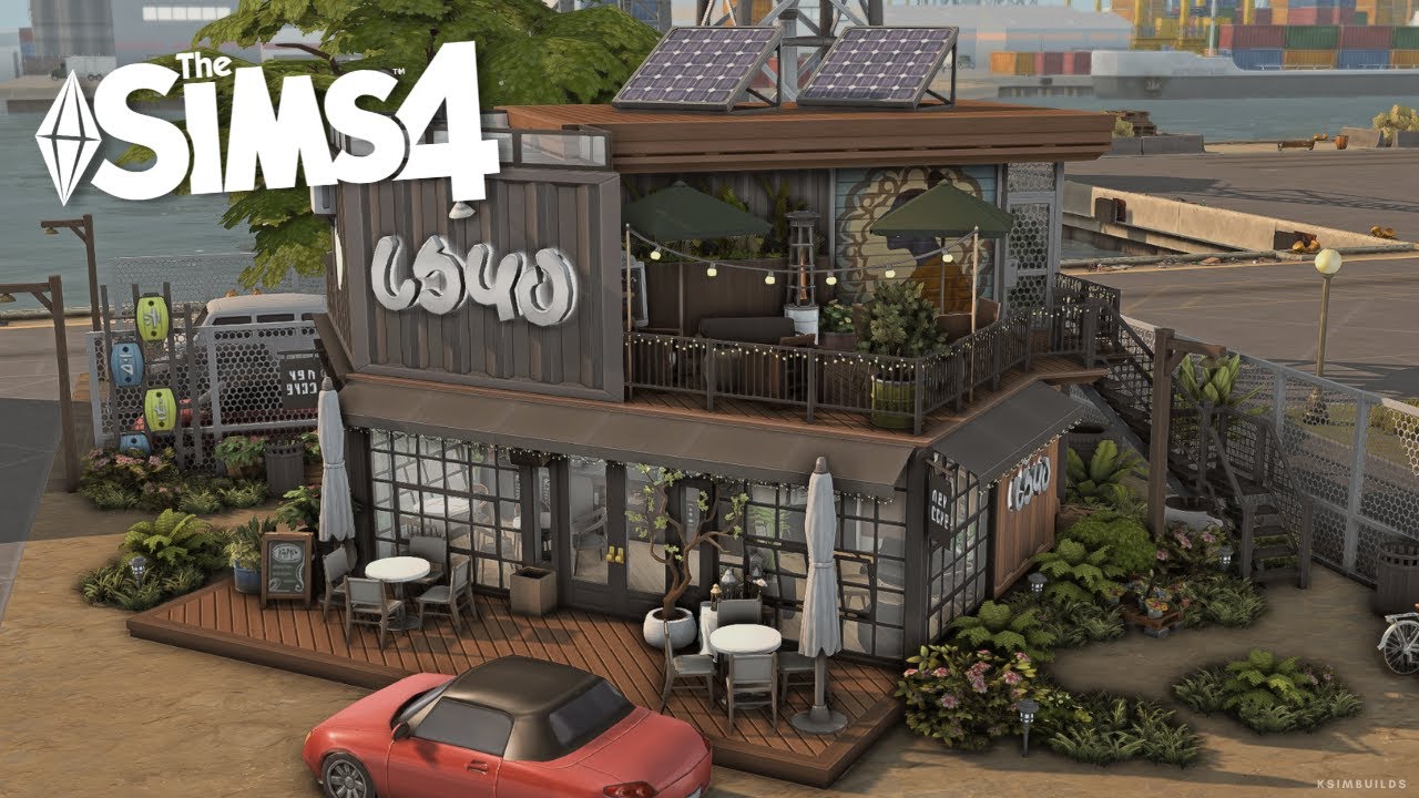 Evergreen Harbor Coffee Central ☕ | Sims 4 Stop Motion | NO CC