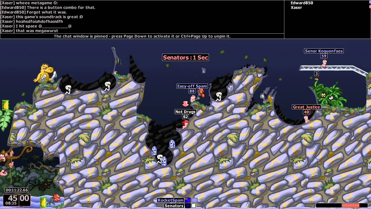 [Worms Armageddon] Edward850 vs Xaser - 2 rounds - 
