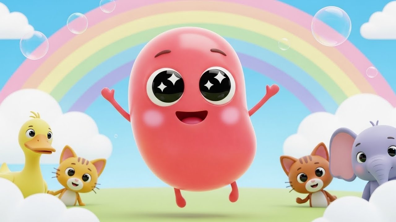 🎵 Jump Jump Jellybean | Fun Kids Song & Poem 🌈