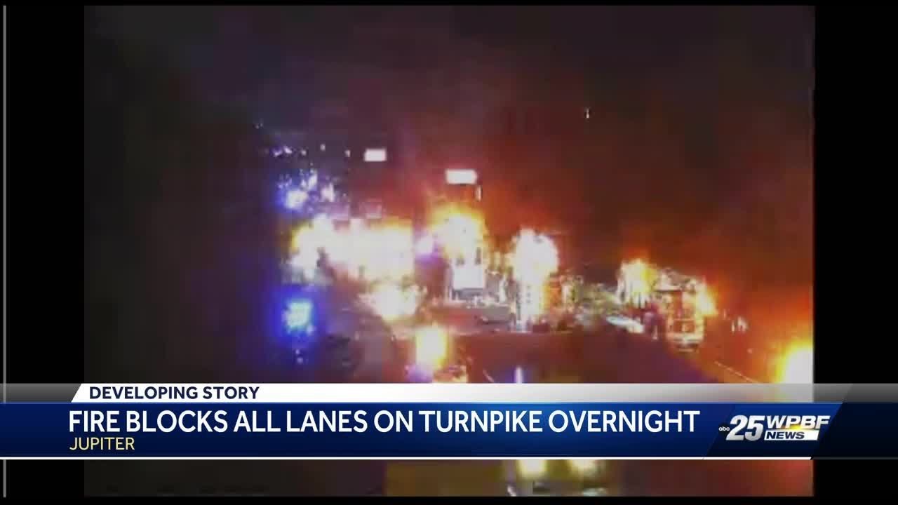 Lanes back open after deadly crash and fire on Turnpike - YouTube