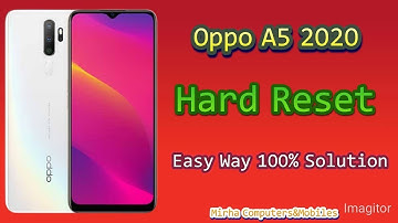 How To Hard Reset Oppo A5 2020 Forget Screen Lock factory Data Reset oppo A5 2020 Unlock Pin Coad