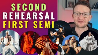 Second rehearsal First Semi of EUROVISION 2024 - Review