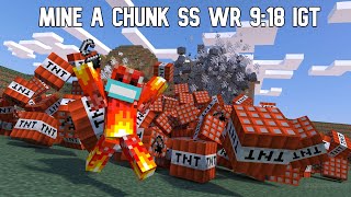 [World Record] Minecraft Mine a Chunk Speedrun SS 9:18 IGT