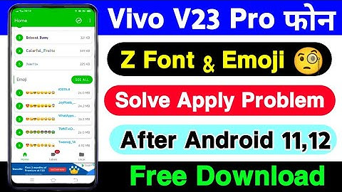 Vivo V23 Pro Z Font Apply Problem Solve In Android 11,12 || How To Change Free Font On Vivo V23 Pro