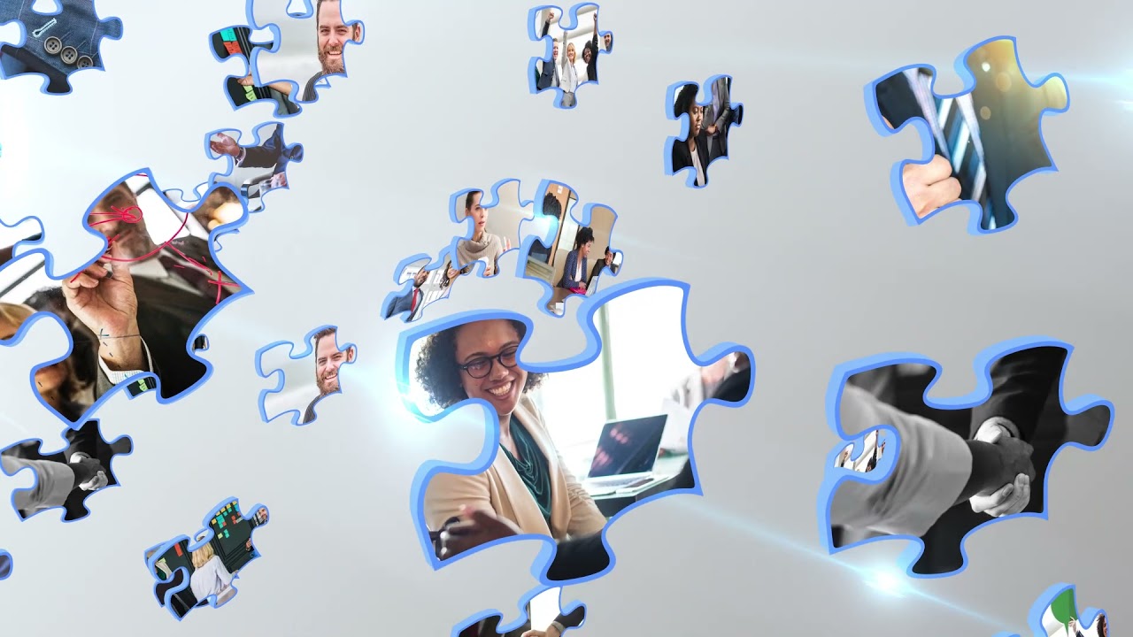 ID# 142 Corporate Puzzles Logo Animation