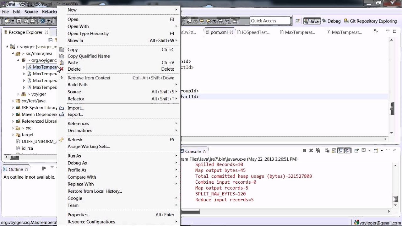hadoop mapreduce development under windows 7 - YouTube