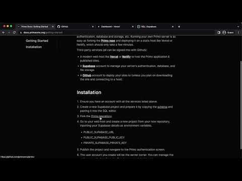 Primo Setup Walkthrough