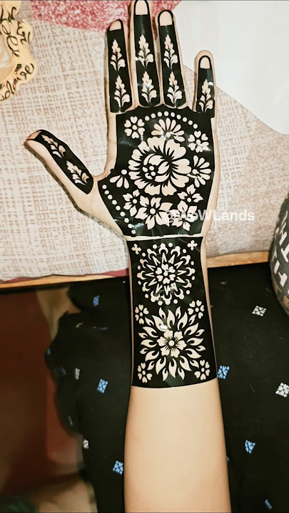 Trying Mehndi Stickers 😍 Eid-Ready Design in Seconds! #mehndistickers #mehndidesign #shorts