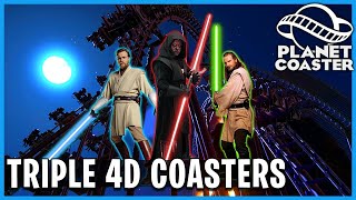 DUEL OF THE FATES: Triple X-Dimension Coasters! Planet Coaster: Coaster Spotlight 738