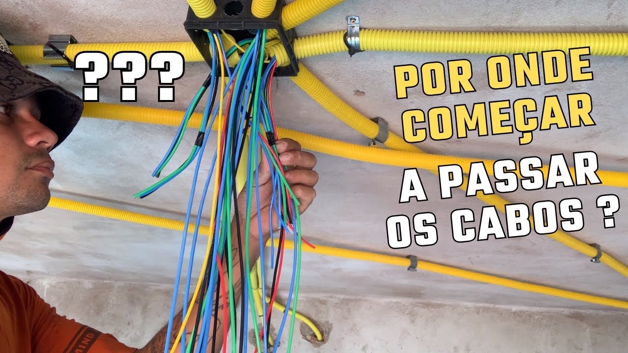Por onde começar a passar os cabos. do quadro para os cômodos ou dos cômodos para o quadro.