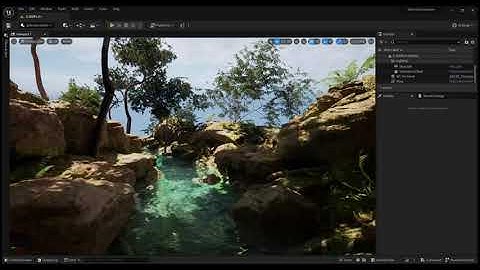 Unreal 5.2 Water spline + PCG level