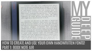 How To Create And Use Handwritten Fonts, Part 1: Boox Note Air