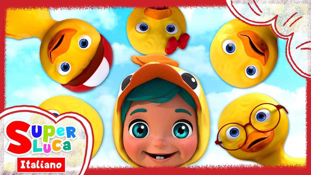 Cinque Piccole Anatre | Canzoni per bambini  | Filastrocche e canzoni per bambini | Super Luca