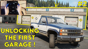 Unlocking the first Garage in SnowRunner Gameplay 4K Thrustmaster T150
