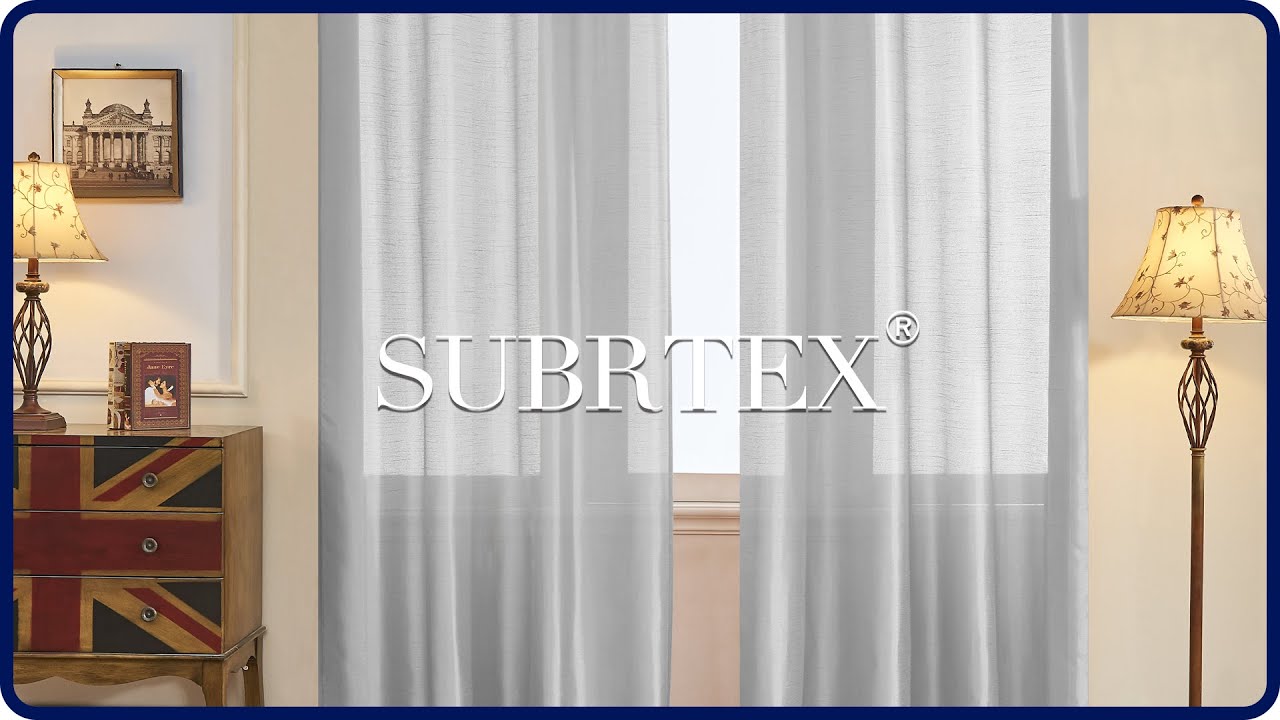 Faux Silk Curtains For Window in 2 Panels | Subrtex
