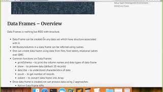 Reading Data and Creating Data Frames - Data Frames – Overview