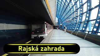 Metro Station Rajská zahrada - Prague 🇨🇿 - Walkthrough 🚶
