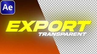 How to Export With a Transparent Background in After Effects