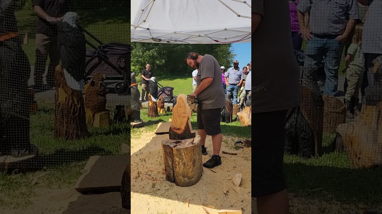 John Wesley chain saw carving