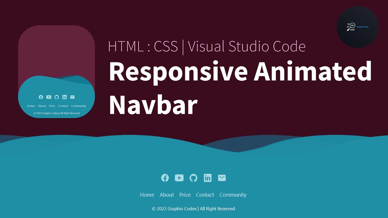 Animated Footer | Responsive | HTML | CSS | Visual Studio Code ...