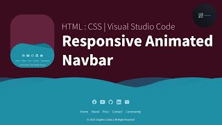 Animated Footer | Responsive | HTML | CSS | Visual Studio Code | Graphio Codex