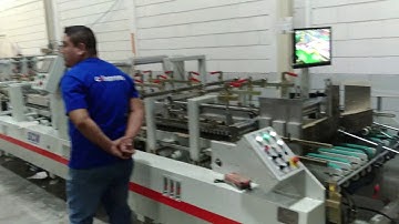 E Flute lock bottom box running in Mexico(model WO-1050PC-R Folder Gluer)