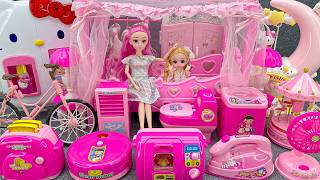 15 Minutes Satisfying with Unboxing Barbie Princess Pink Kitchen,Rock Bed Play Set Review Toys｜ASMR