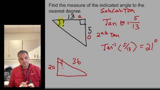 Measure of Indicated angle