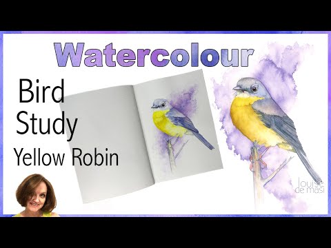 Watercolor Bird Study Process // Painting in a journal