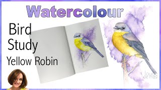 Watercolor Bird Study Process Painting In A Journal