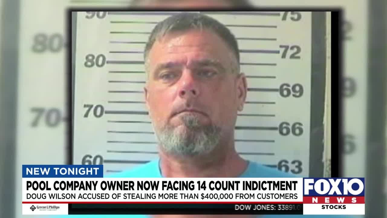 A Mobile pool company owner facing 14 counts of theft by deception