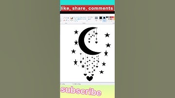 How to draw moon !! #mspaint #short video !!ms paint in computer in paint#shorts