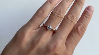 0.5 carat Petal Setting Ring with Round Diamond - Style # 3560 - PIERRE