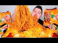 CHEESY NUCLEAR FIRE NOODLES WITH CREAMY COCONUT CURRY • Mukbang & Recipe