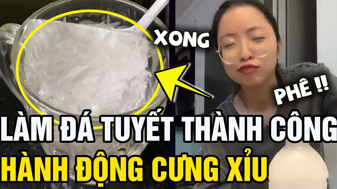 Đu trend làm 'ĐÁ TUYẾT' thành công, em gái có hành động 'CƯNG XỈU' | Tin 5s