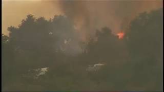 Fire Erupts Following Camp Pendleton Marine Cobra Chopper Crash   9/19/2011 - San Diego TV