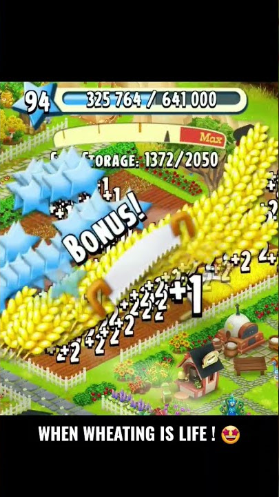 Easiest way to earn coins, XP and upgrade storage ~ WHEATING!!! #shorts #hayday #wheatingislife