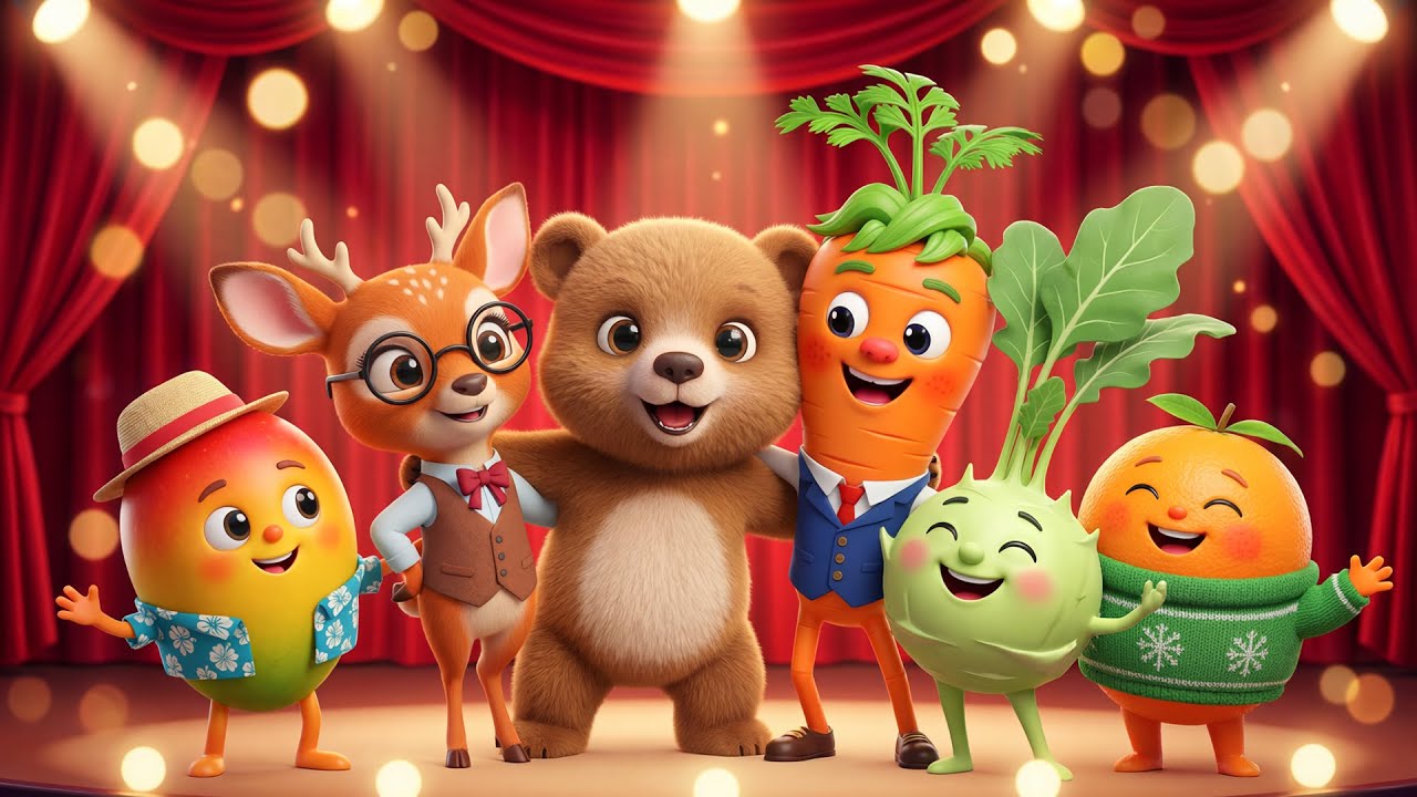 Canciones Infantiles en Español 🎵 Mango y Naranja Danzantes | Música Infantil 3D para Bebés