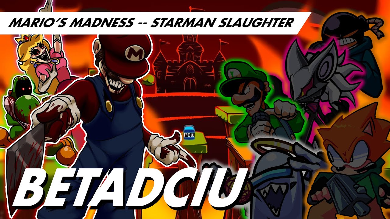 Starman Slaughter, But Every Turn A Different Character Is Used || FNF Mario's Madness BETADCIU