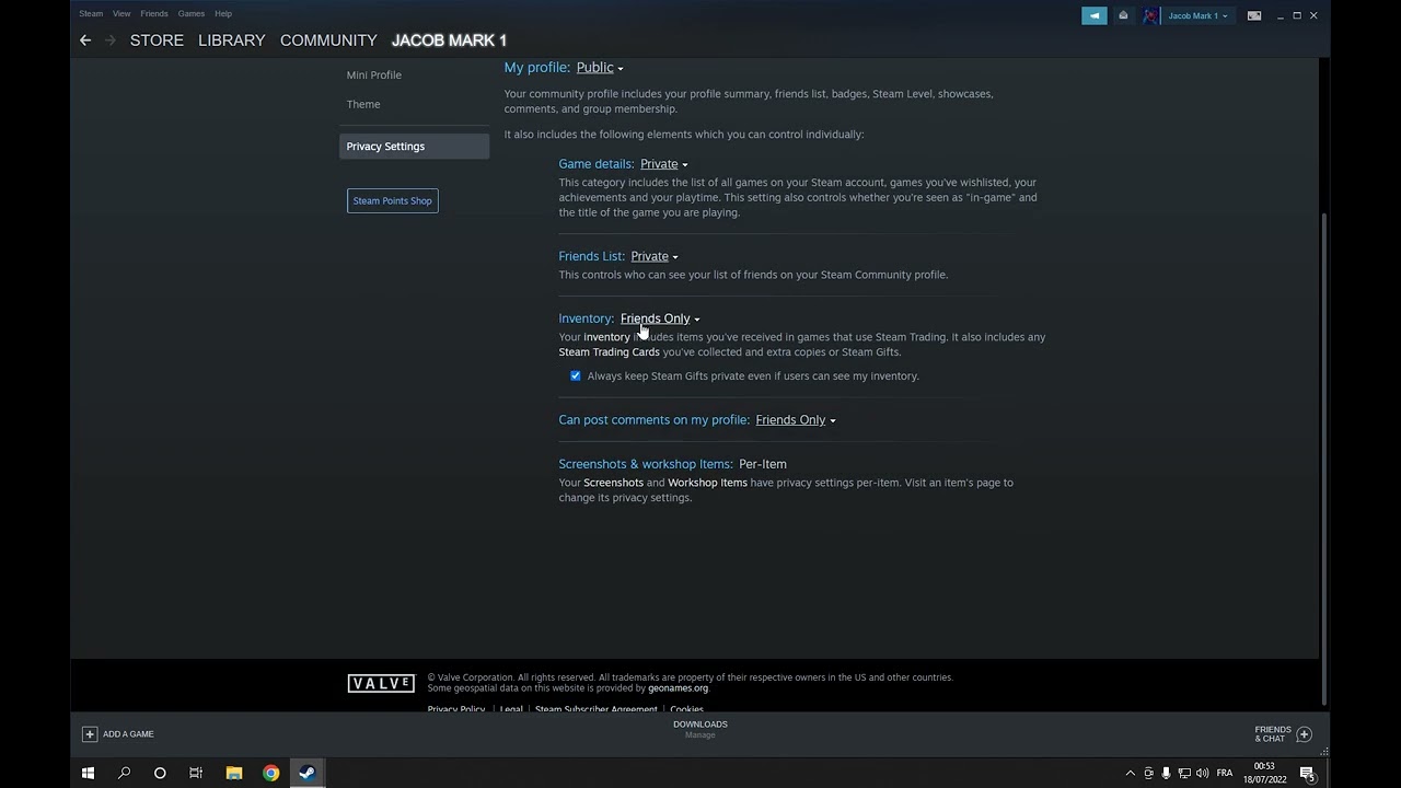 How To Make Your Inventory Private on Your Profile Account on Steam