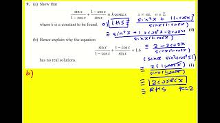 AL Edexcel Mock set 1 paper 1 pure q9 (Maths A Level)