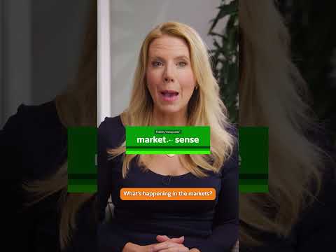 Blonde, Person, Woman. Text: market. sense What'shappening.in the markets?