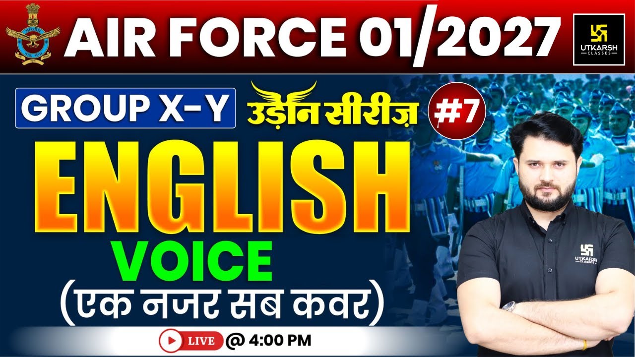 Airforce 01/2027 English 7 | VOICE LIVE 🚀 | Group X & Y | उड़ान सीरीज़ | Vikas Sir