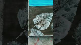 Maple leaf impressions painting🎨 #drawing #artsupplies