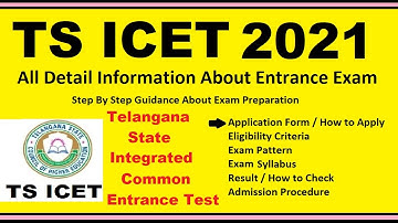 TS ICET 2021 - Notification, Dates, Application, Eligibility, Admit Card, Pattern, Syllabus, Result