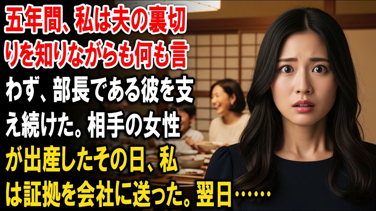 五年間、私は夫の裏切りを知りながらも何も言わず、部長である彼を支え続けた。相手の女性が出産したその日、私は証拠を会社に送った。翌日……【婆媳故事】【靜默復仇】