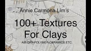 100+ clay texture IDEAS! Applicable for most clays, Air dry, Polymer, Ceramic and fondant clays.