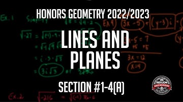 Honors Geometry Section 1.4(a)