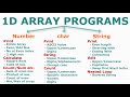 1d array programs in java